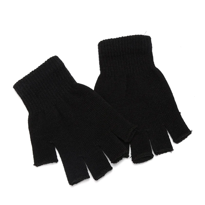 Unisex Black Half Finger Finge - Street Fashion Gloves review and price
