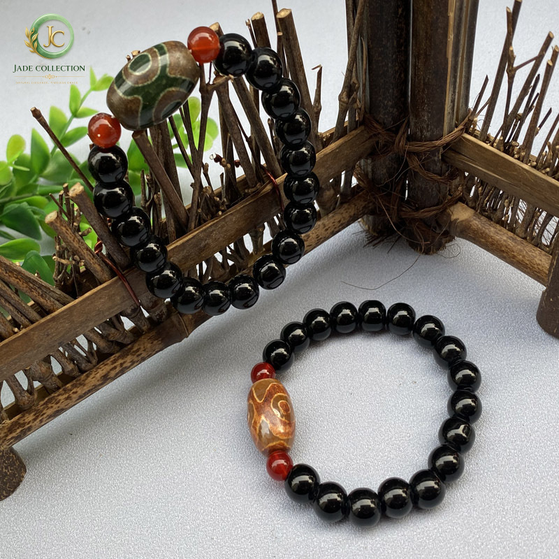 Three-Eyed Dzi Bead Agate Brac - Street Fashion Vendors review and price