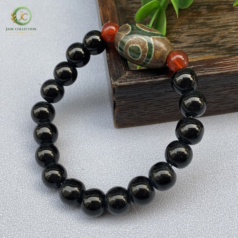 Three-Eyed Dzi Bead Agate Brac - Street Fashion Vendors review and price