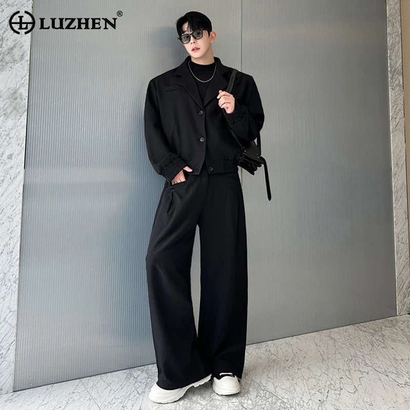 LUZHEN Spring Blazer Neck Casu - Street Fashion Jacket Men review and price