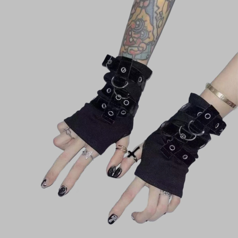Y2K Personalized Buckle Punk S - Street Fashion Gloves review and price