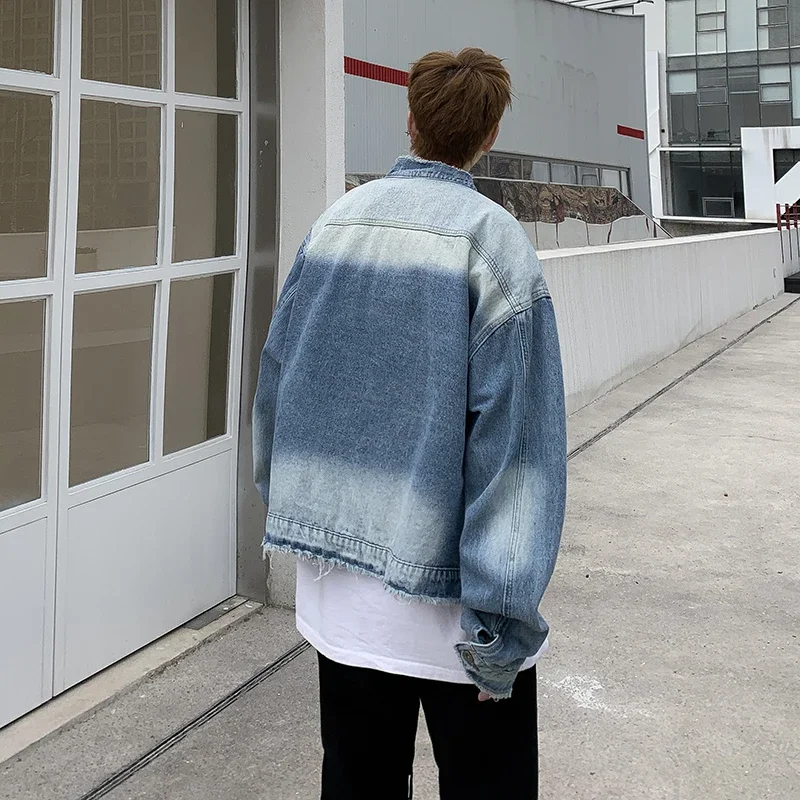 American Retro Hip Pop Raw Edg - Street Fashion Jacket Men review and price