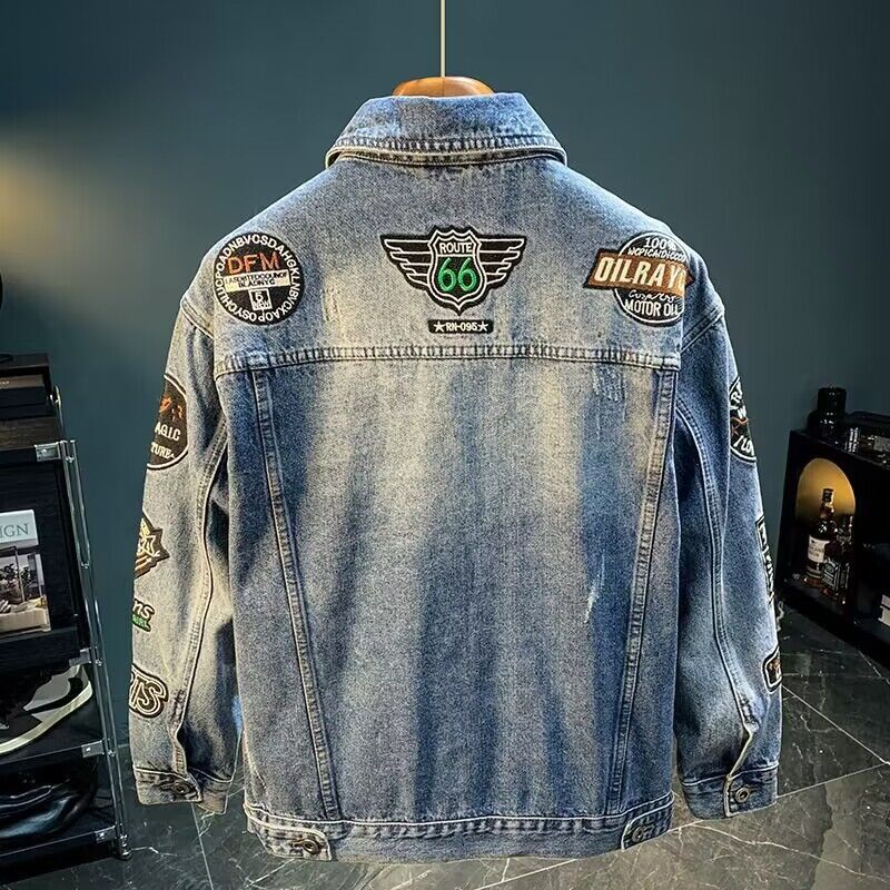 Men High Street Embroidery Pat - Street Fashion Jacket Men review and price
