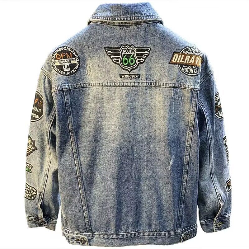 Men High Street Embroidery Pat - Street Fashion Jacket Men review and price