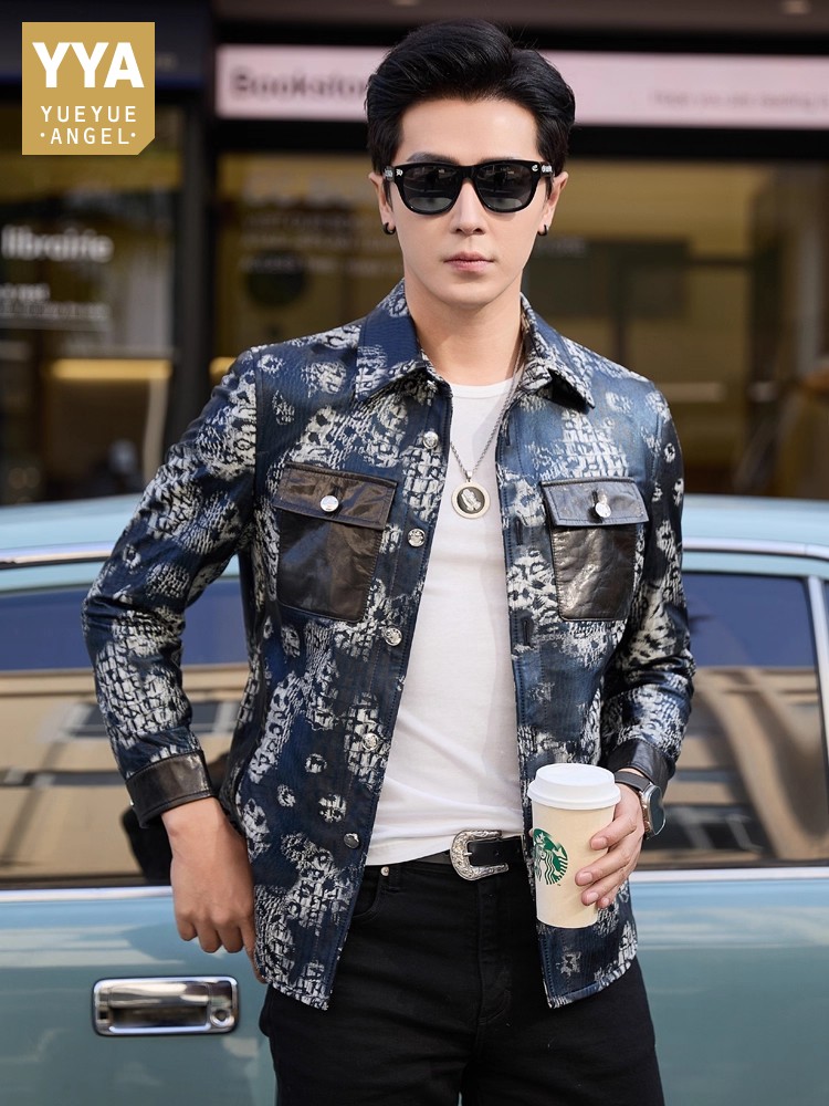 Luxury New Fashion Floral Prin - Street Fashion Jacket Men review and price