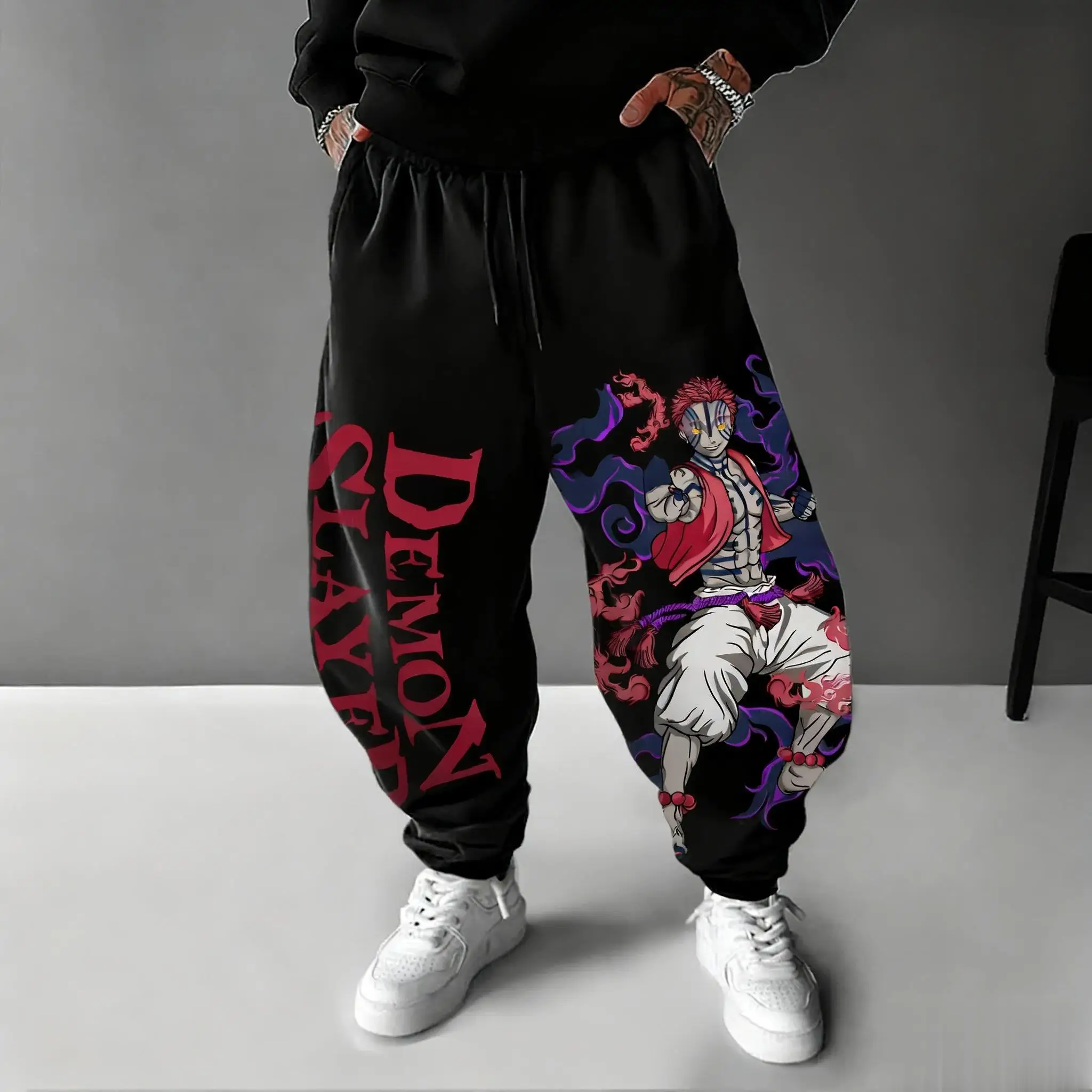 2026 Demon Slayer Akaza Anime  - Street Fashion Baggy review and price