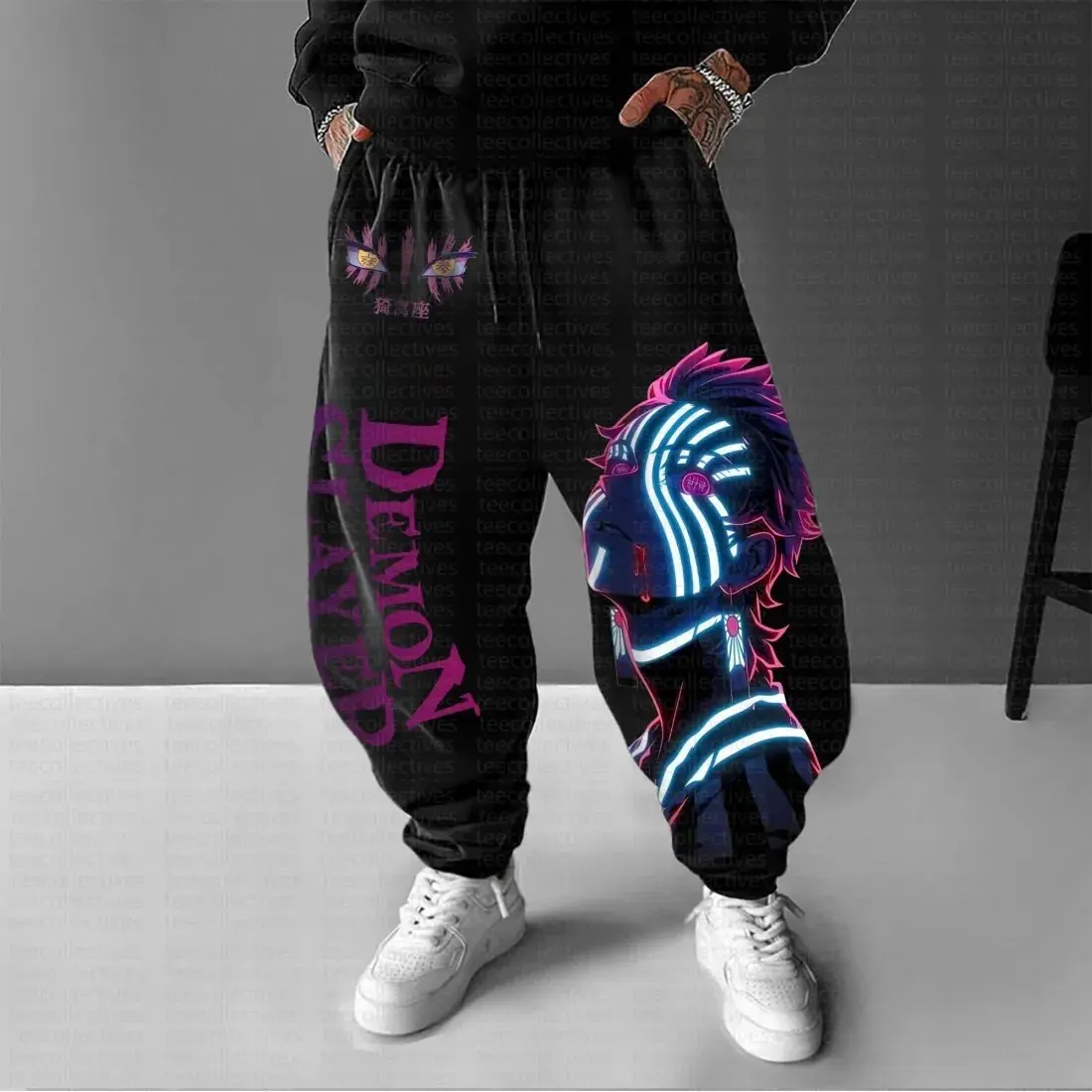 2026 Demon Slayer Akaza Anime  - Street Fashion Baggy review and price