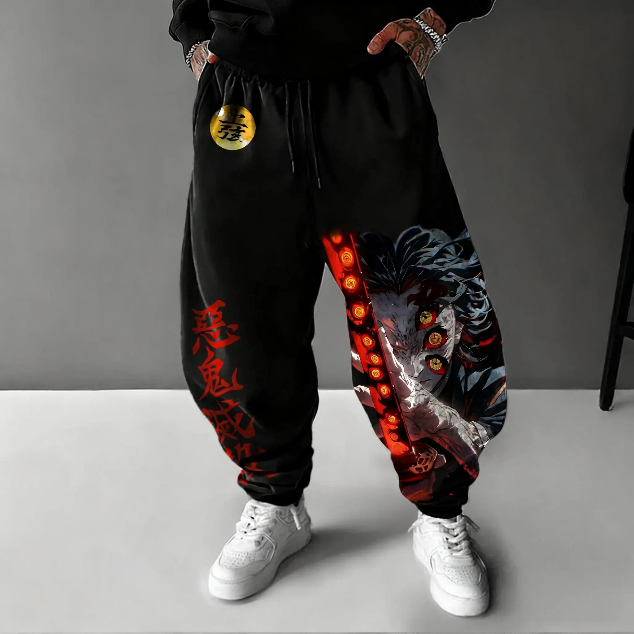 2026 Demon Slayer Akaza Anime  - Street Fashion Baggy review and price