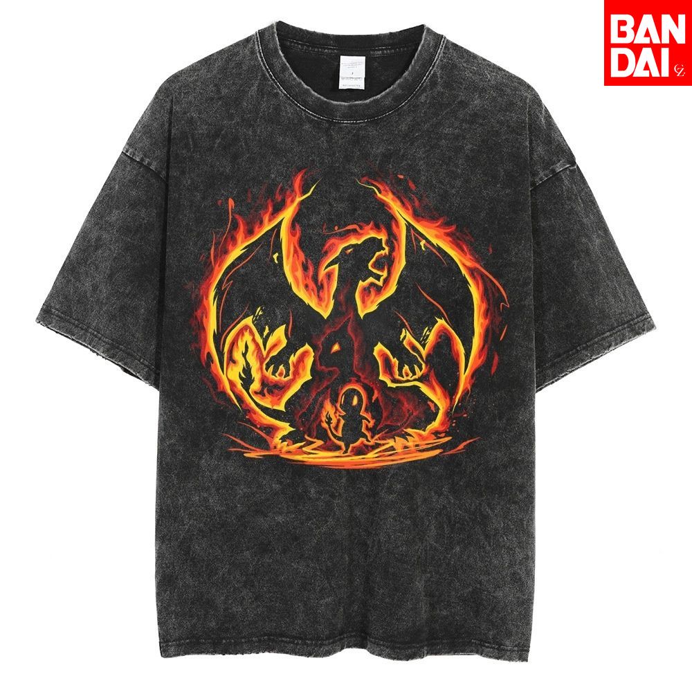 Pokemon Charizard T Shirt Men  - Street Fashion Baggy review and price