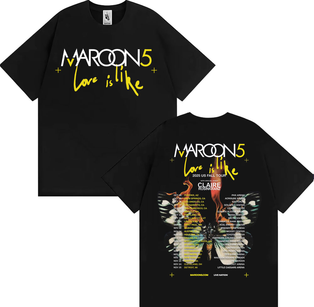 Band Maroon 5 Love Is Like US  - Street Fashion Fall 2025 review and price