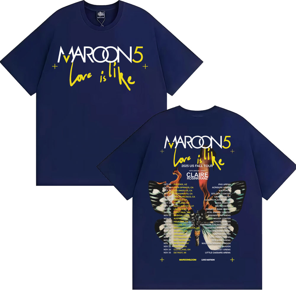 Band Maroon 5 Love Is Like US  - Street Fashion Fall 2025 review and price