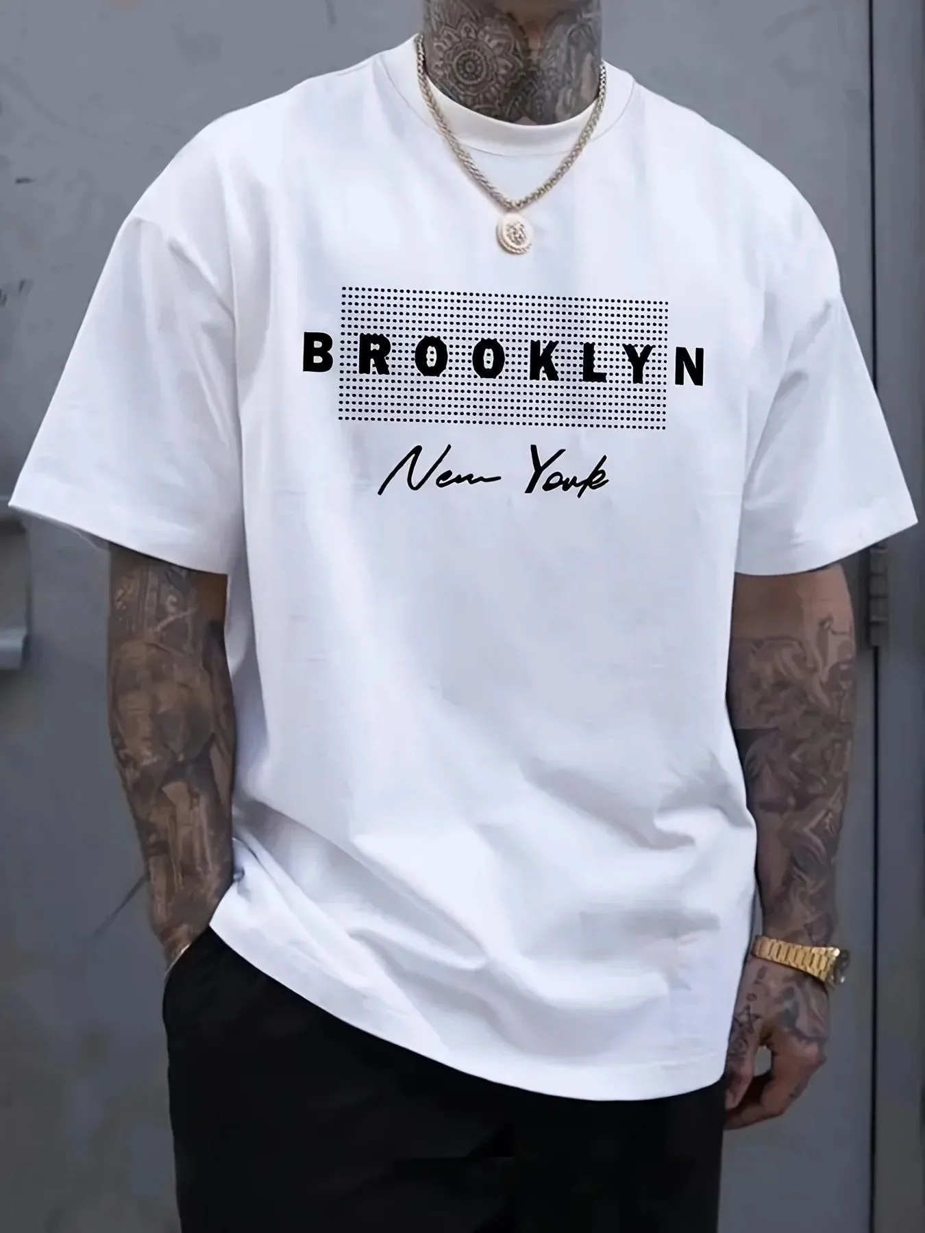 Men's New York Letter Printed  - Street Fashion Of New York review and price