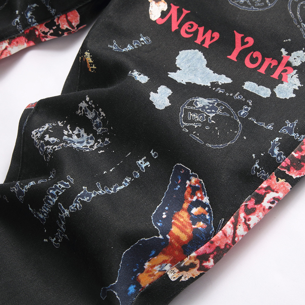 Men Digital Print Jeans Fashio - Street Fashion Of New York review and price