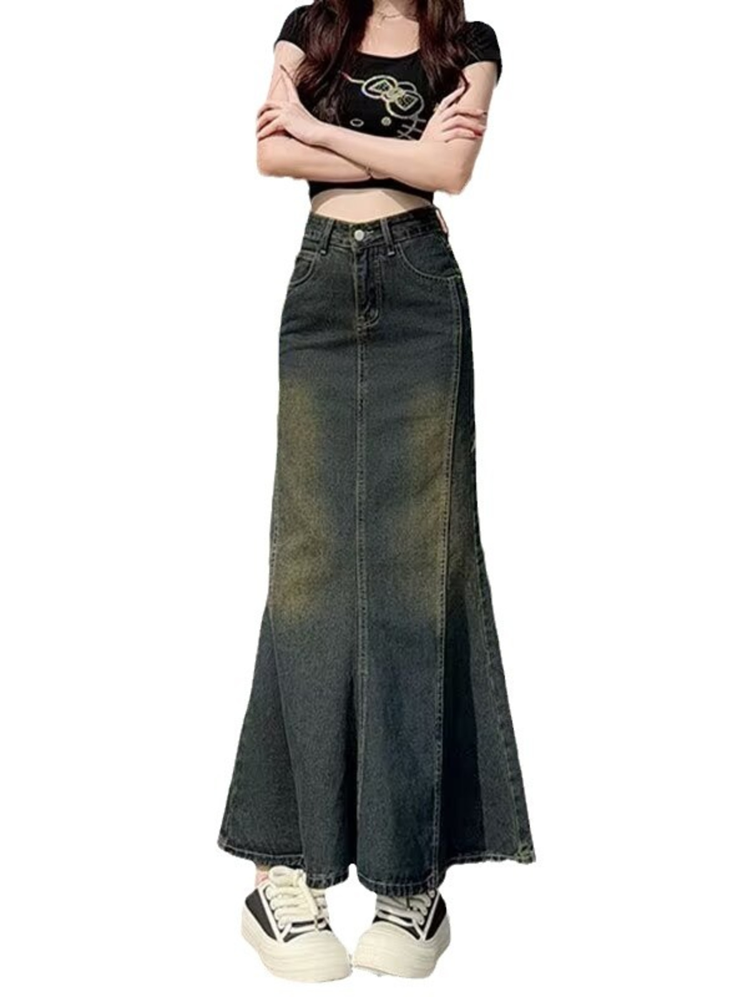 Women's Vintage Washed Denim M - Street Fashion Denim review and price