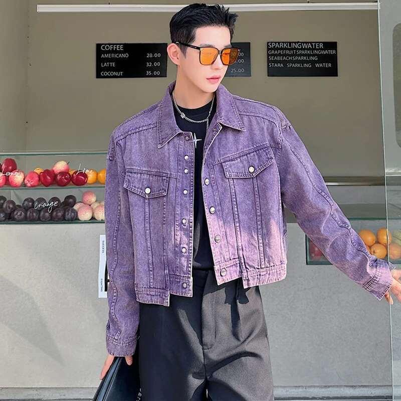 LUZHEN Personality Denim Short - Street Fashion Jacket Men review and price