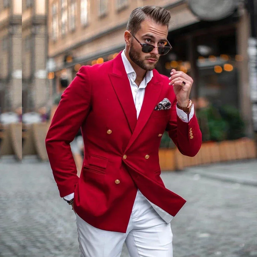 Red Jacket White Pant Double B - Street Fashion Jacket Men review and price
