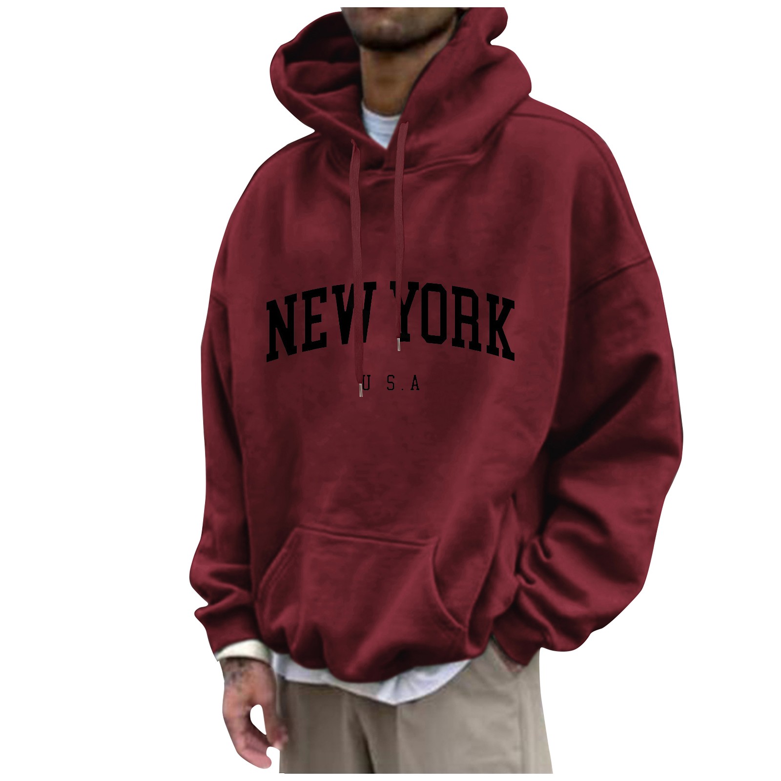 New York Print Mens Hoodies Fa - Street Fashion Of New York review and price