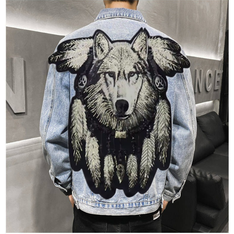 America Vintage Heavy Wolf Emb - Street Fashion Jacket Men review and price