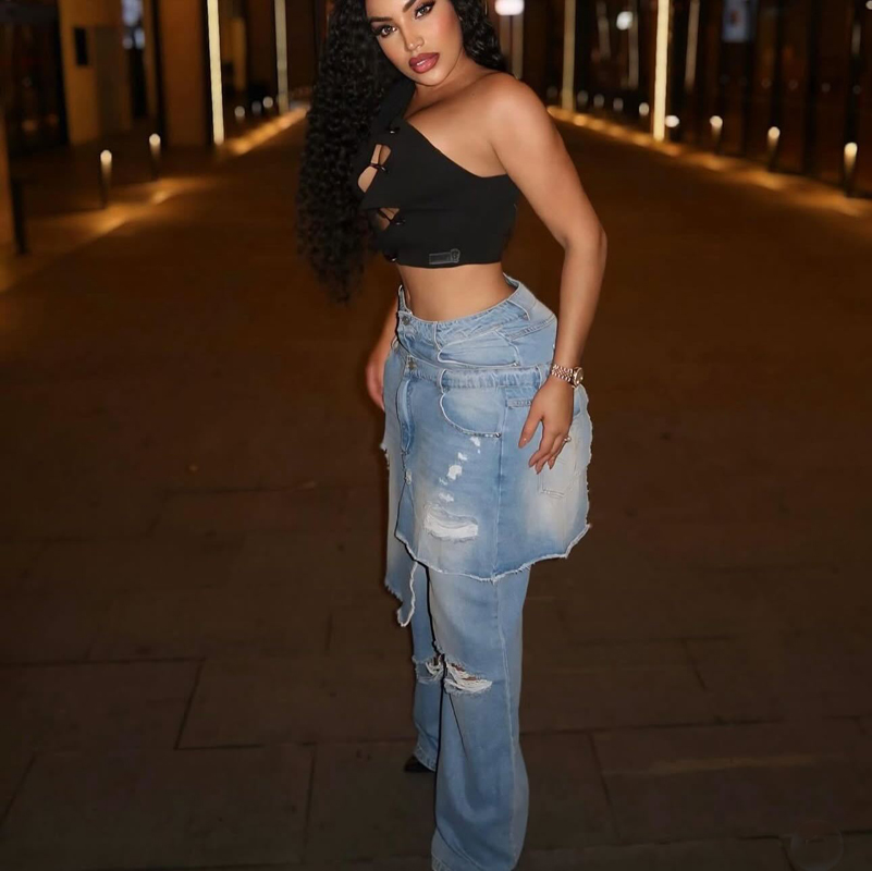 Fashion Denim Pants Women Stre - Street Fashion Fall 2025 review and price