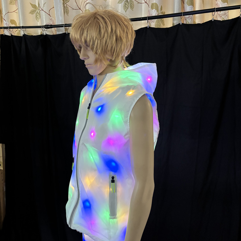 Glowing Vest Jacket Costumes H - Street Fashion Jacket Men review and price