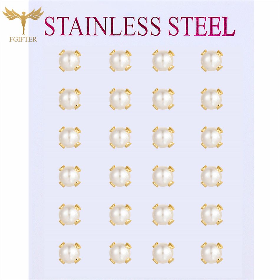 12 Pairs Pack Pearl Stud Earri - Street Fashion Vendors review and price
