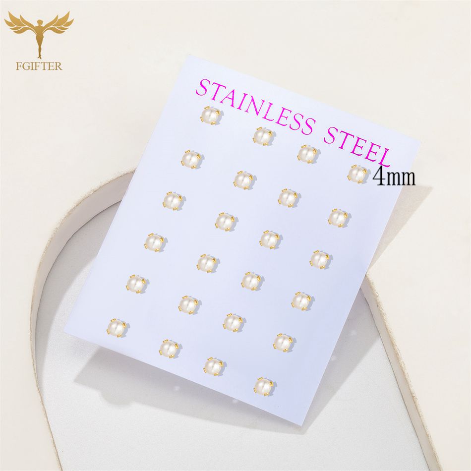 12 Pairs Pack Pearl Stud Earri - Street Fashion Vendors review and price